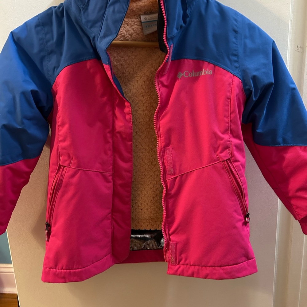 Columbia Kids Pink and Blue Puffer Jacket